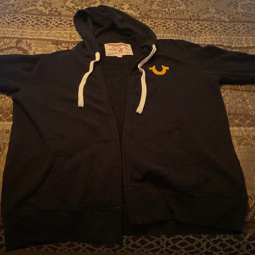 Authentic True Religion Black hooded jacket